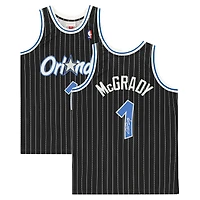 Maillot Swingman Mitchell & Ness autographié par Tracy McGrady Orlando Magic 2003 noir