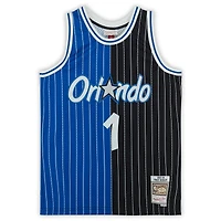 Tracy McGrady Orlando Magic Autographed Black and Blue Split Mitchell & Ness 2003-04 Swingman Jersey