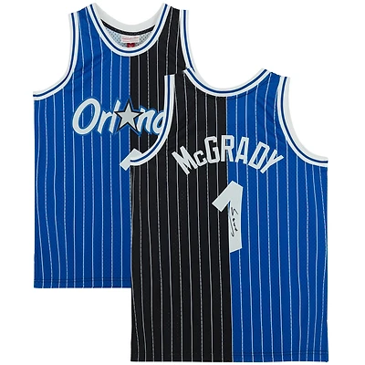 Maillot Swingman Mitchell & Ness 2003-04 autographié noir et bleu par Tracy McGrady Orlando Magic