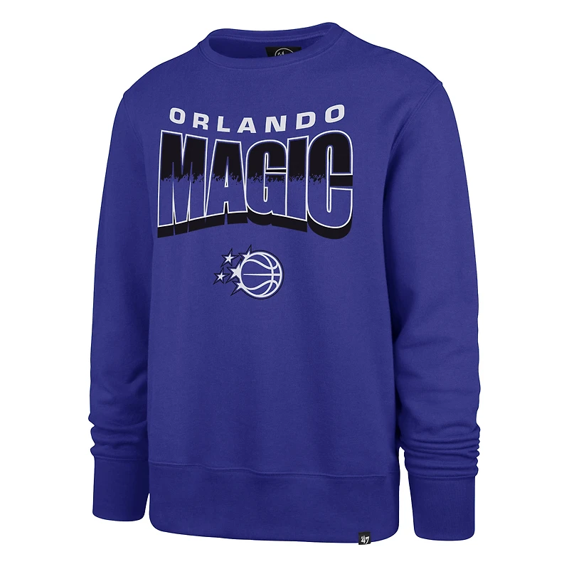 Unisex '47  Blue Orlando Magic Brush By Headline Crewneck Sweatshirt