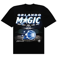T-shirt unisexe noir authentique Orlando Magic Arena, poids lourd premium