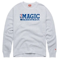 Sweat-shirt raglan unisexe Homage Ash Orlando Magic Logoman rétro en mélange de trois matières