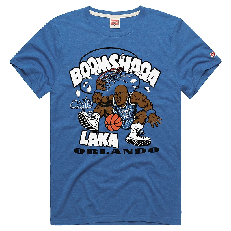 Unisex Homage Shaquille O'Neal Blue Orlando Magic Boomshaqalaka Tri-Blend T-Shirt