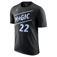 T-shirt unisexe Jordan Brand Franz Wagner noir avec nom et numéro Orlando Magic - Édition Statement