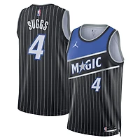 Unisex Jordan Brand Jalen Suggs Black Orlando Magic Swingman Jersey - Statement Edition