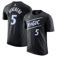 T-shirt unisexe Jordan Brand Paolo Banchero noir avec nom et numéro des Orlando Magic - Édition Statement
