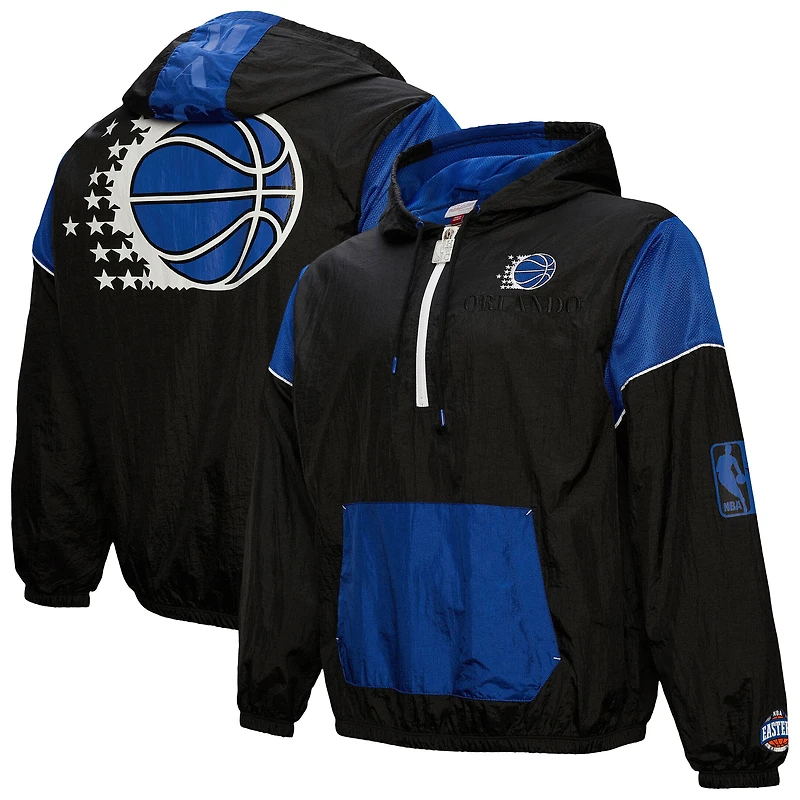 Veste coupe-vent unisexe Mitchell & Ness Orlando Magic Hardwood Classics Team OG 3.0 Anorak demi-zip noir