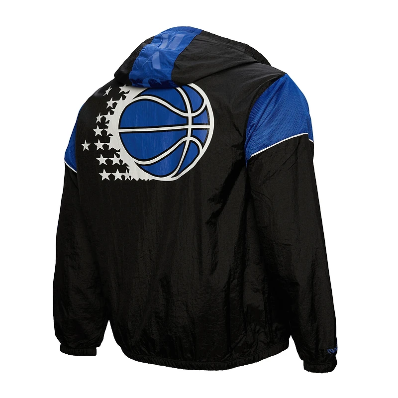 Veste coupe-vent unisexe Mitchell & Ness Orlando Magic Hardwood Classics Team OG 3.0 Anorak demi-zip noir
