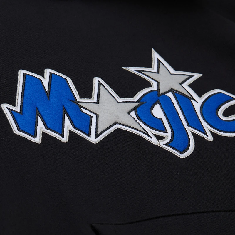 Sweat à capuche unisexe noir épais Orlando Magic de Mitchell & Ness
