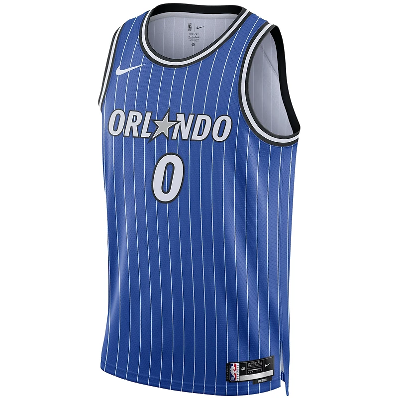 Unisex Nike Anthony Black Blue Orlando Magic Swingman Player Jersey - Icon Edition