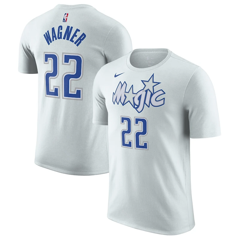 T-shirt unisexe Nike Franz Wagner argenté Orlando Magic édition City 2025/26 avec nom et numéro