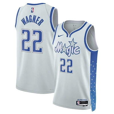 Maillot Swingman unisexe Nike Franz Wagner argenté Orlando Magic 2025/26 - Édition City