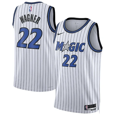 Maillot Nike Franz Wagner blanc unisexe des Orlando Magic Swingman - Édition Association