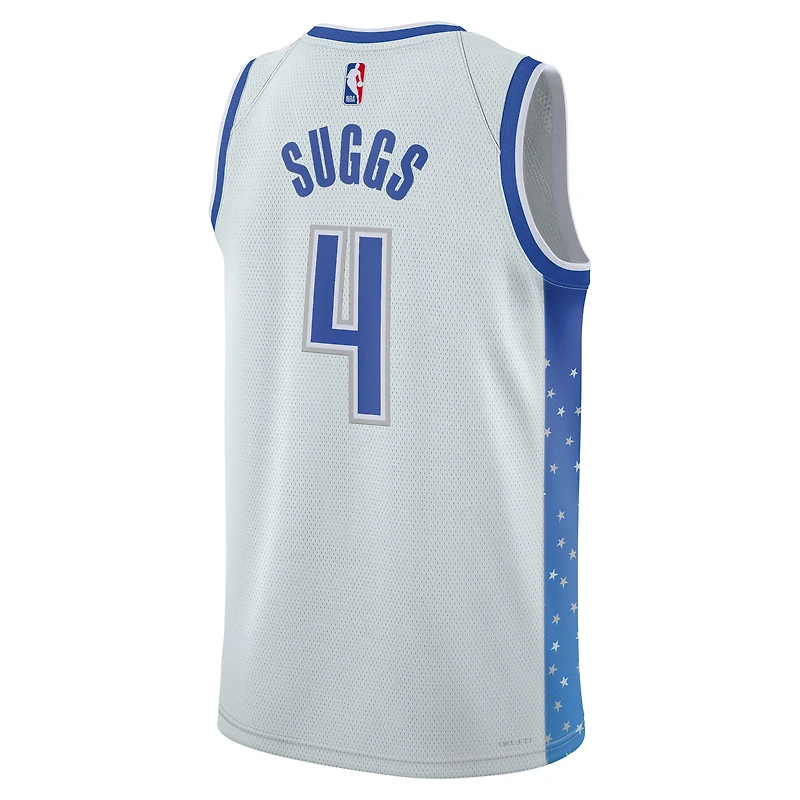 Maillot unisexe Nike Jalen Suggs argenté Orlando Magic 2025/26 Swingman - Édition City