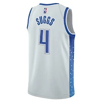 Maillot unisexe Nike Jalen Suggs argenté Orlando Magic 2025/26 Swingman - Édition City