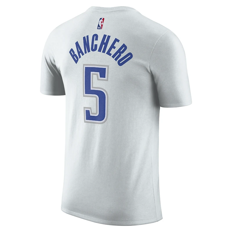 Unisex Nike Paolo Banchero Silver Orlando Magic 2025/26 City Edition Name & Number T-Shirt