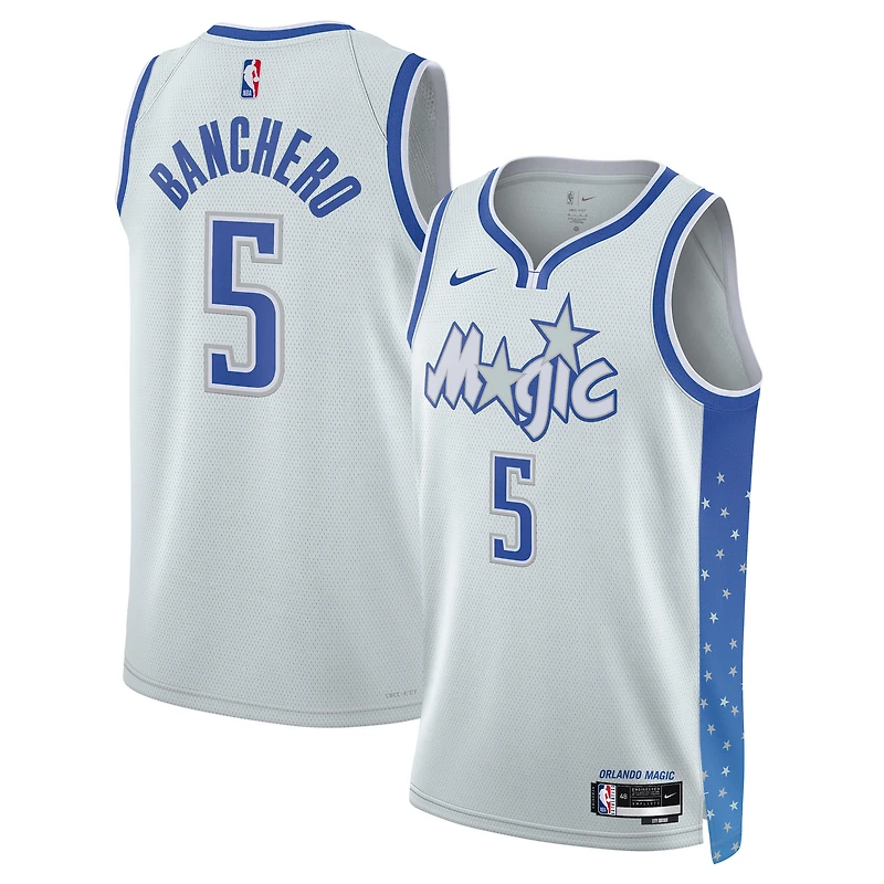 Unisex Nike Paolo Banchero Silver Orlando Magic 2025/26 Swingman Jersey - City Edition