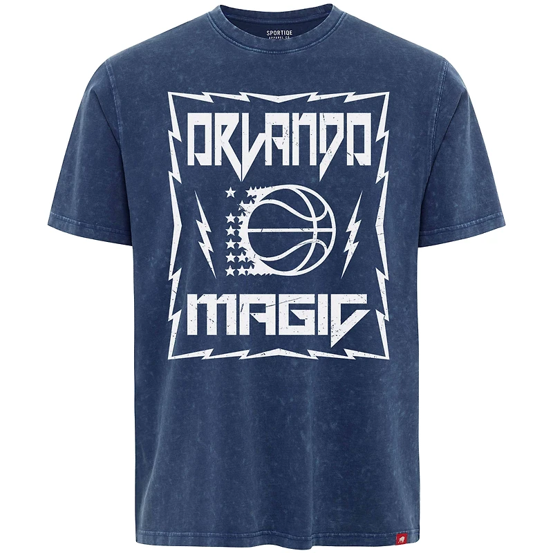 Unisex Sportiqe Blue Orlando Magic Rock & Roll Collection Angus Premium Mineral Wash T-Shirt