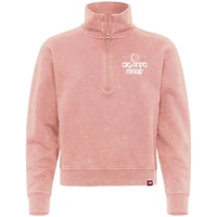 Unisex Sportiqe Coral Orlando Magic Rock & Roll Collection Iggy Cropped Quarter-Zip Pullover