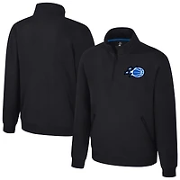Unisex Stadium Essentials Black Orlando Magic  Varsity Trainer Quarter-Zip Pullover
