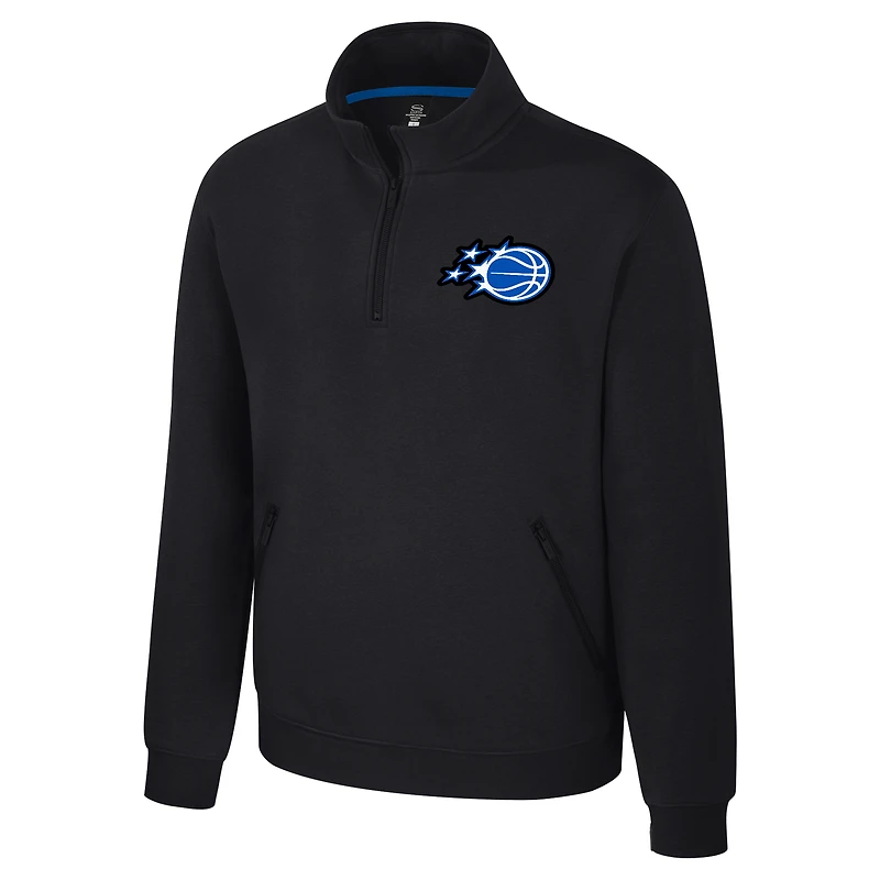 Unisex Stadium Essentials Black Orlando Magic Varsity Trainer Quarter-Zip Pullover