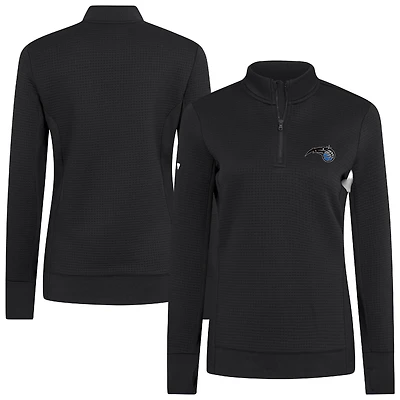 Women's Levelwear  Black Orlando Magic Cushion Quarter-Zip Pullover