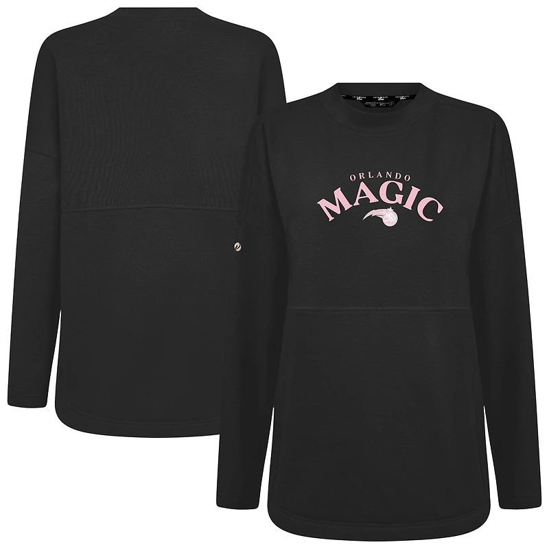 Sweat-shirt à col roulé Beaudry Orlando Magic noir Levelwear pour femme