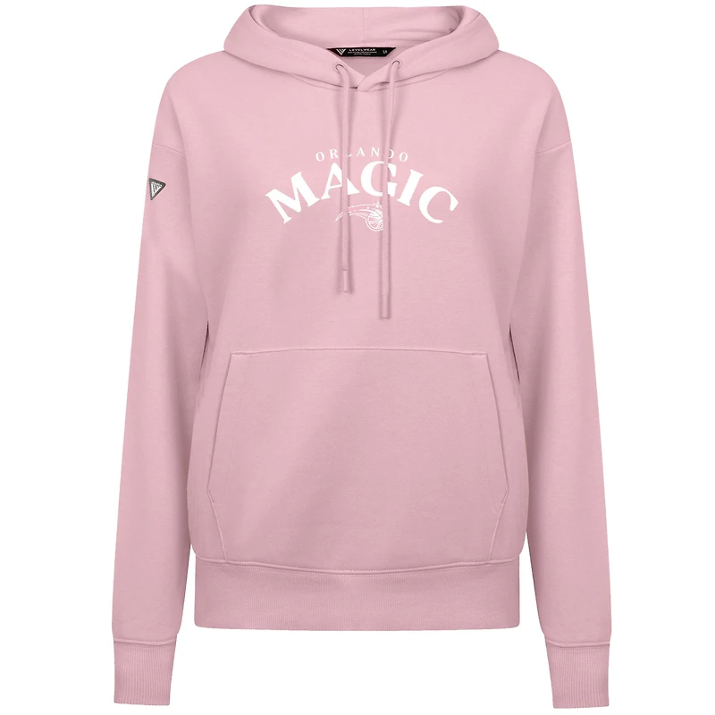 Sweat à capuche arqué rose clair Orlando Magic pour femme Levelwear