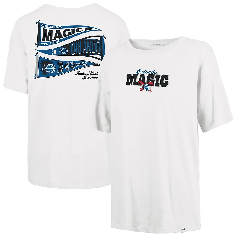 Women's '47 White Orlando Magic Bow and Banner Sadie T-Shirt