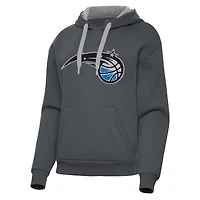 Women's Antigua Charcoal Orlando Magic Victory Pullover Hoodie