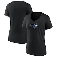T-shirt noir à col en V Orlando Magic Midnight Mascot pour femmes