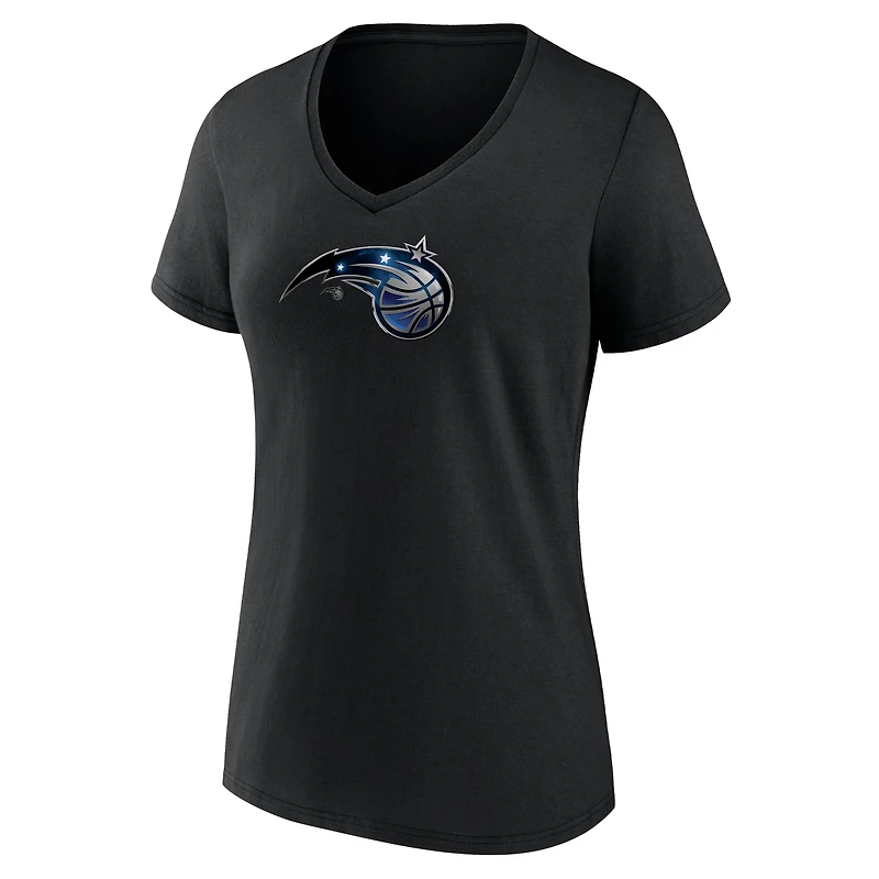 Women's Black Orlando Magic Midnight Mascot V-Neck T-Shirt