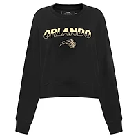Sweat-shirt court Pro Standard noir Orlando Magic Glam pour femmes
