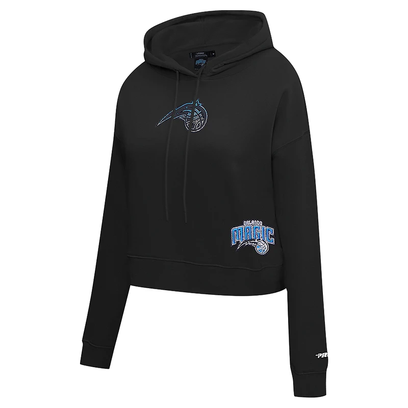 Sweat à capuche court Orlando Magic Jewels Pro Standard pour femme, noir