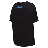 Women's Pro Standard Black Orlando Magic Script Boyfriend T-Shirt