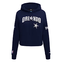 Women's Pro Standard Navy Orlando Magic 2023/24 City Edition Cropped Pullover Hoodie