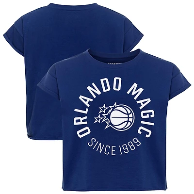 T-shirt Alana bleu court Sportiqe pour femme, collection authentique Orlando Magic