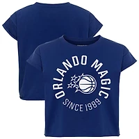 T-shirt Alana bleu court Sportiqe pour femme, collection authentique Orlando Magic