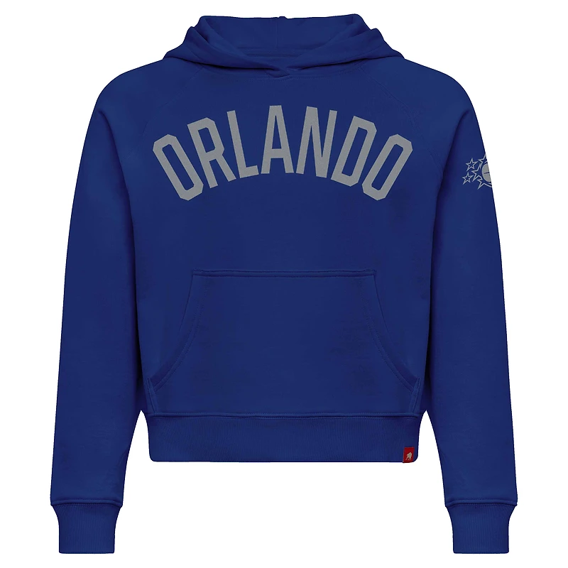 Sweat à capuche court Ella de la collection authentique Orlando Magic, bleu Sportiqe pour femme