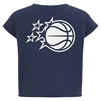Women's Sportiqe  Navy Orlando Magic Athletic Club Collection Alana Premium Cropped T-Shirt