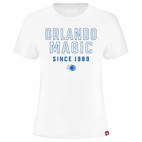 T-shirt Sportiqe blanc premium pour femme Orlando Magic Arcadia