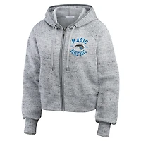 Sweat à capuche zippé intégral pour femme WEAR by Erin Andrews Heather Gray Orlando Magic Speckled Radiator