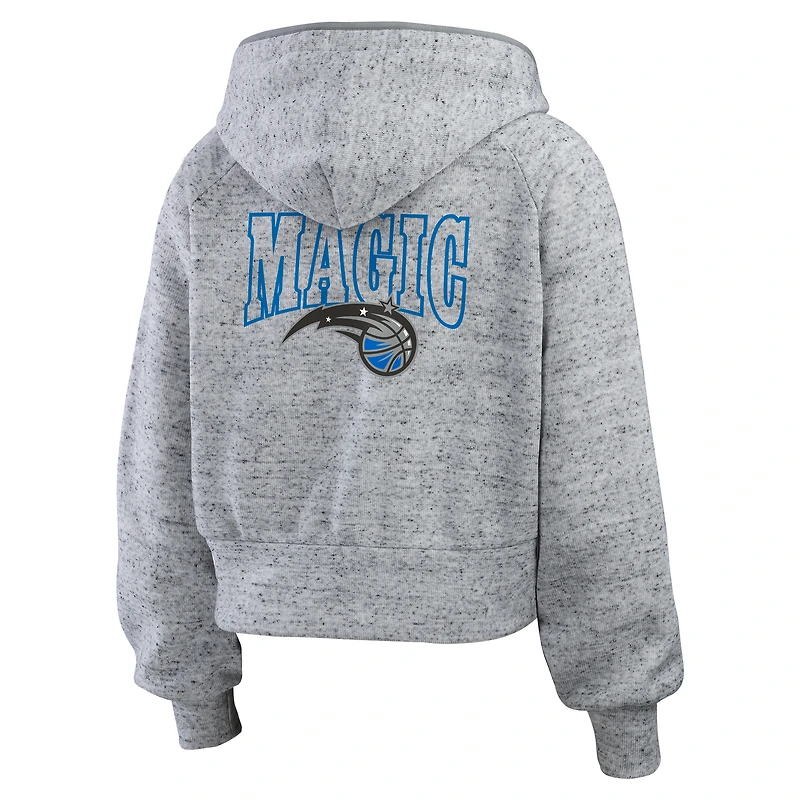 Sweat à capuche zippé intégral pour femme WEAR by Erin Andrews Heather Gray Orlando Magic Speckled Radiator