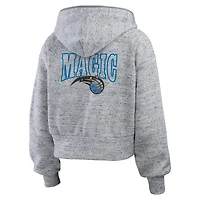 Sweat à capuche zippé intégral pour femme WEAR by Erin Andrews Heather Gray Orlando Magic Speckled Radiator