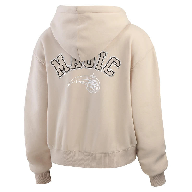 Sweat à capuche zippé en feutre ton sur Orlando Magic pour femme WEAR by Erin Andrews Tan