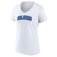 Women's  White Orlando Magic Alternate Logo V-Neck T-Shirt