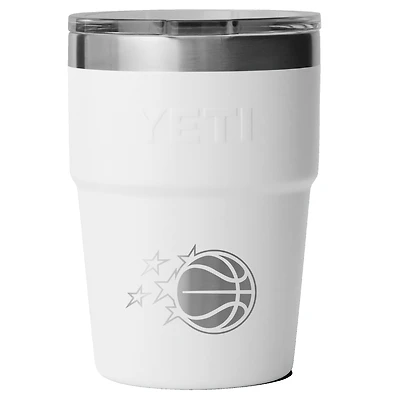 YETI White Orlando Magic 16oz. Rambler Stackable Cup with Magslider Lid