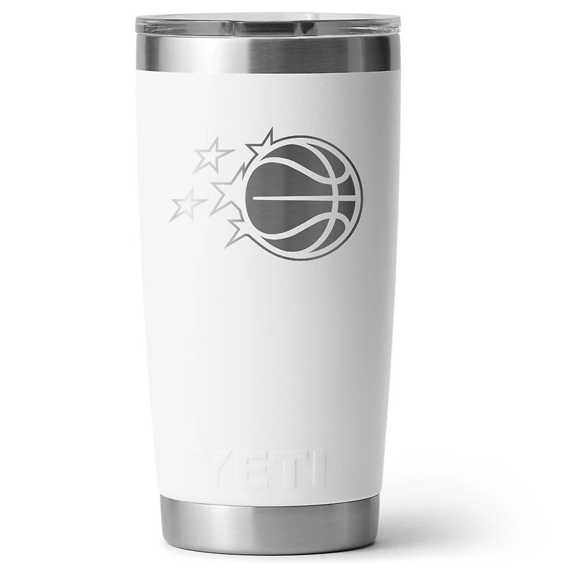 YETI White Orlando Magic 20oz. Rambler Tumbler with Magslider Lid