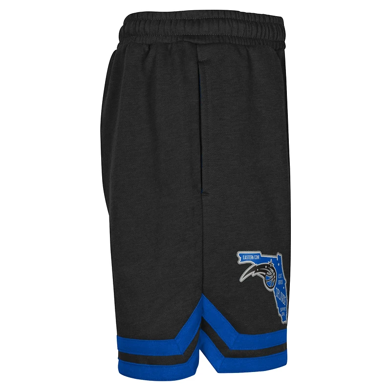 Youth Black Orlando Magic Teardrop Fleece Shorts