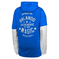 T-shirt à capuche manches longues bleu pour jeunes Orlando Magic Small Ball
